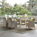 Maisie 7 Piece Outdoor Patio Wicker Rattan Dining Set