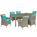 Maisie 7 Piece Outdoor Patio Wicker Rattan Dining Set