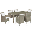Maisie 7 Piece Outdoor Patio Wicker Rattan Dining Set