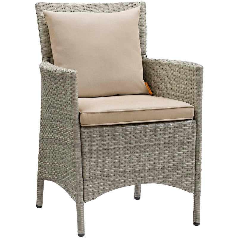 Maisie Outdoor Patio Wicker Rattan Dining Armchair Set of 4