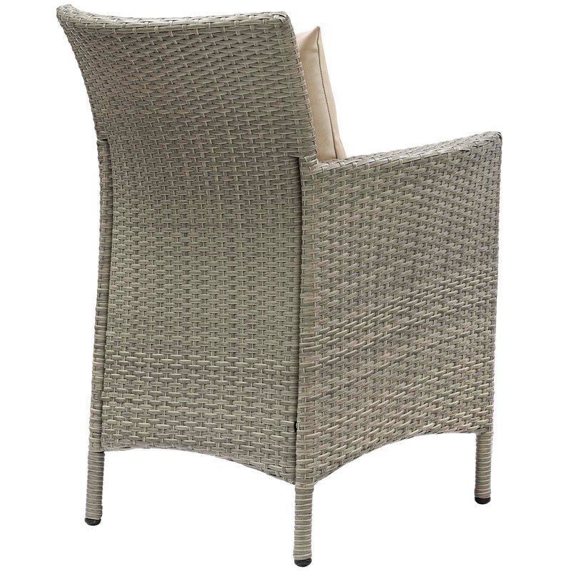 Maisie Outdoor Patio Wicker Rattan Dining Armchair Set of 4