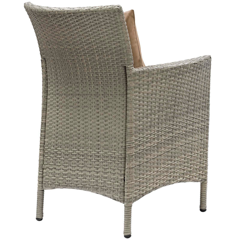 Maisie Outdoor Patio Wicker Rattan Dining Armchair Set of 4