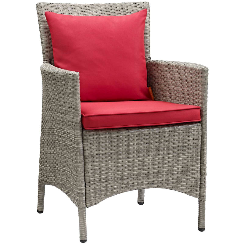 Maisie Outdoor Patio Wicker Rattan Dining Armchair Set of 4