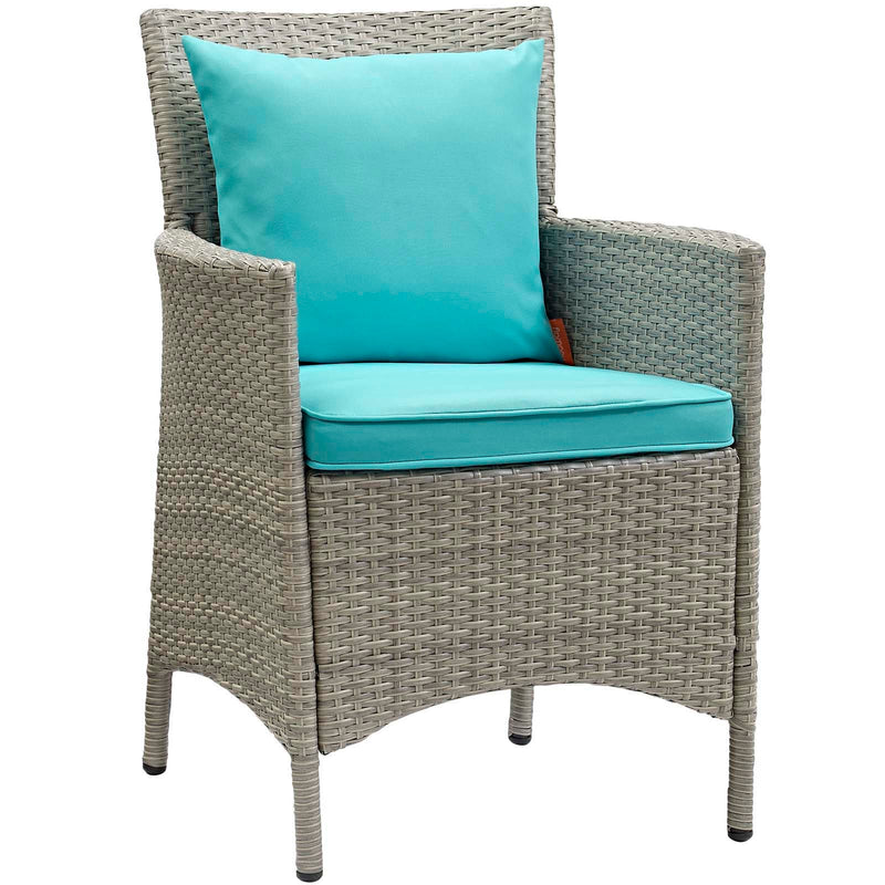 Maisie Outdoor Patio Wicker Rattan Dining Armchair Set of 4