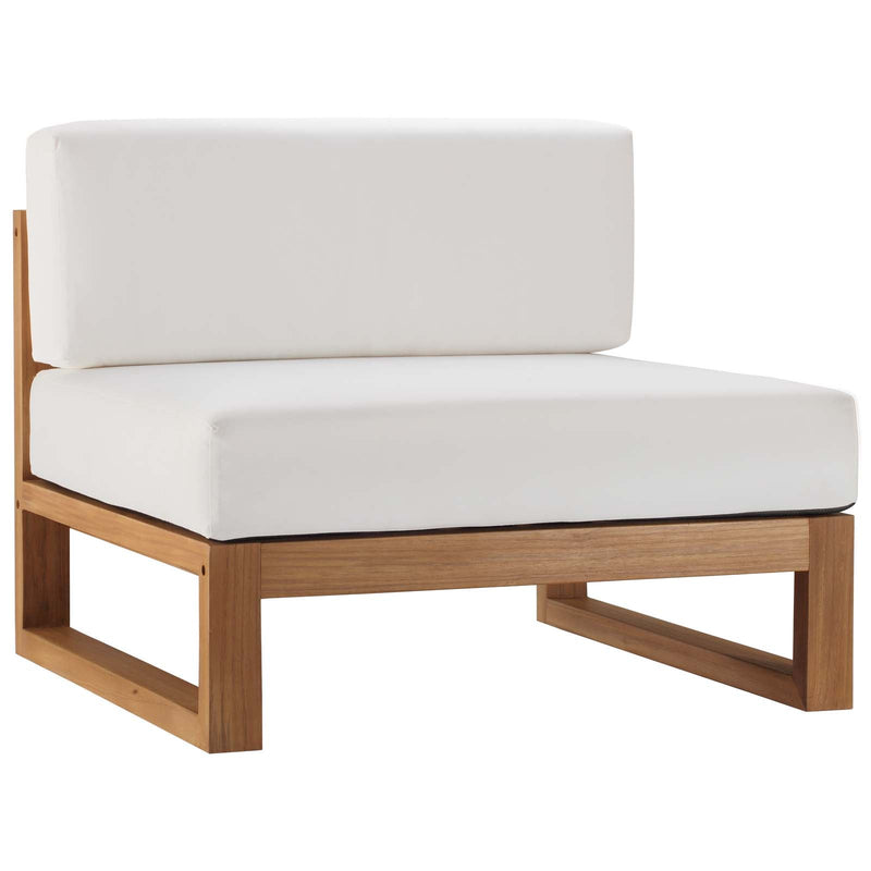 Arleth Outdoor Patio Teak Wood Armless Chair