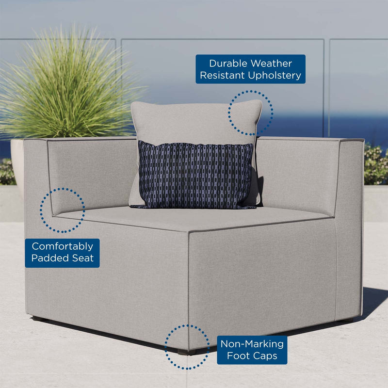 Alaya Outdoor Patio Upholstered Sectional Sofa Corner Chair