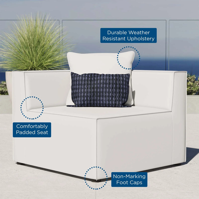 Alaya Outdoor Patio Upholstered Sectional Sofa Corner Chair