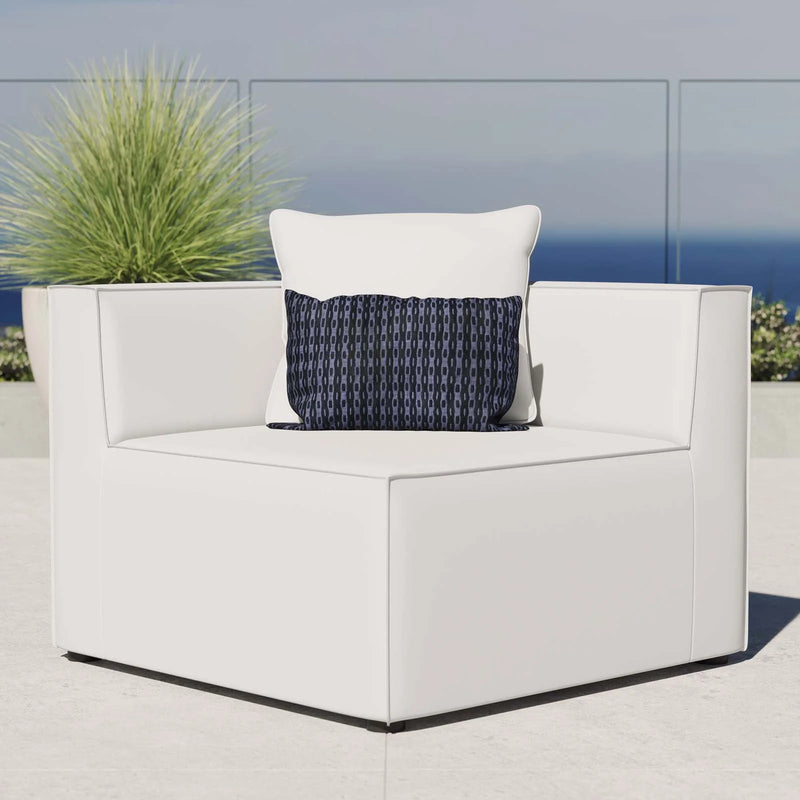 Alaya Outdoor Patio Upholstered Sectional Sofa Corner Chair