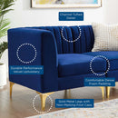 Arianna Upholstered Fabric Loveseat