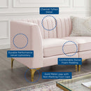 Arianna Upholstered Fabric Loveseat