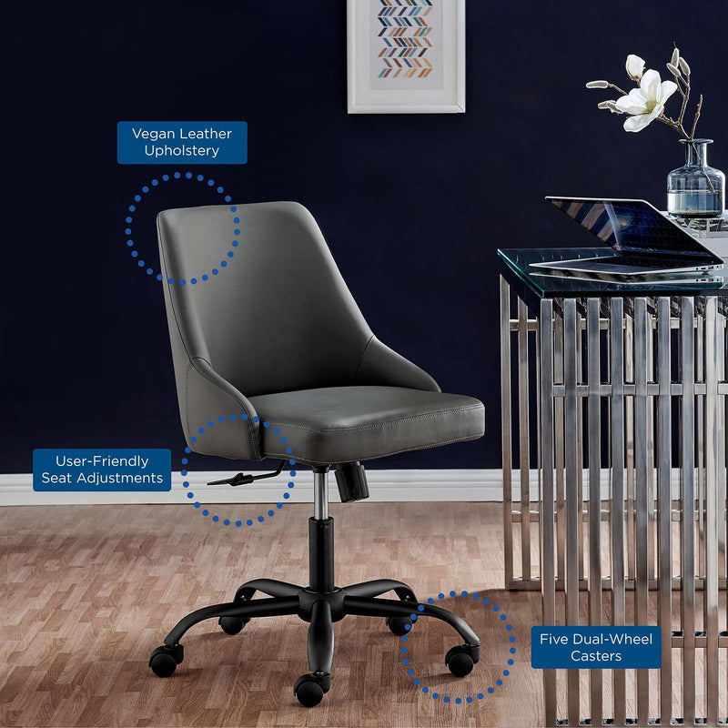 Vincent Swivel Vegan Leather Office Chair