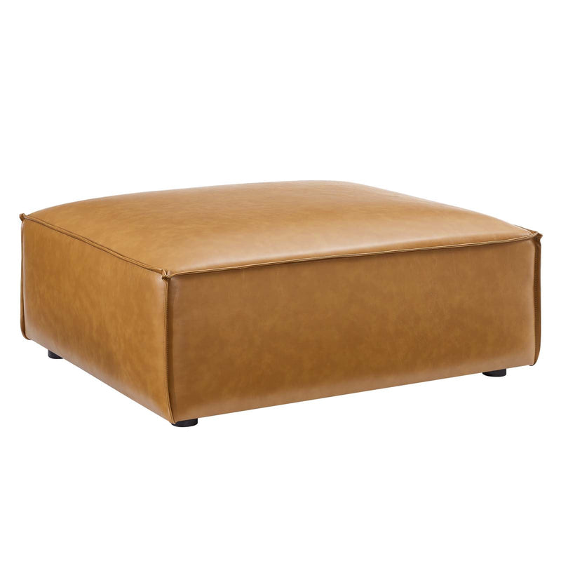Rhea Vegan Leather Ottoman