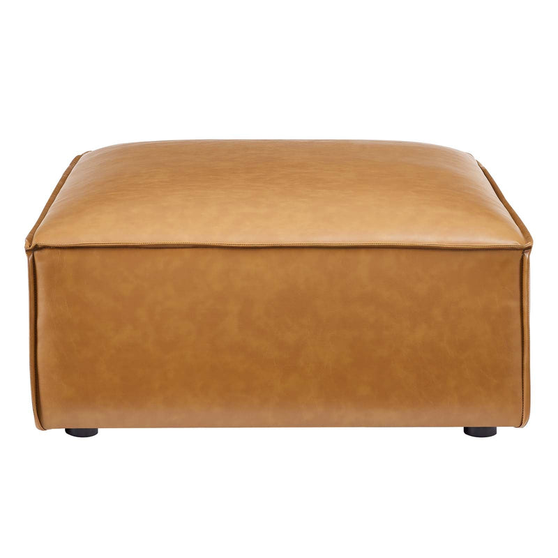 Rhea Vegan Leather Ottoman