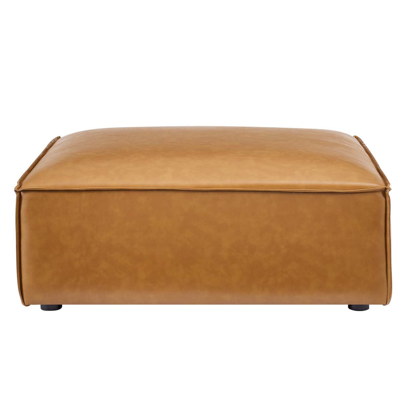 Rhea Vegan Leather Ottoman