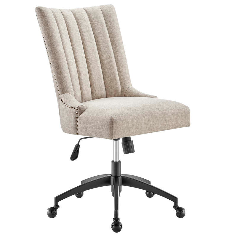 Pedro Channel Tufted Fabric Office Chair