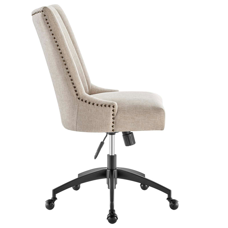 Pedro Channel Tufted Fabric Office Chair