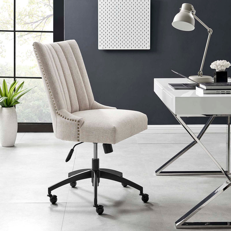 Pedro Channel Tufted Fabric Office Chair