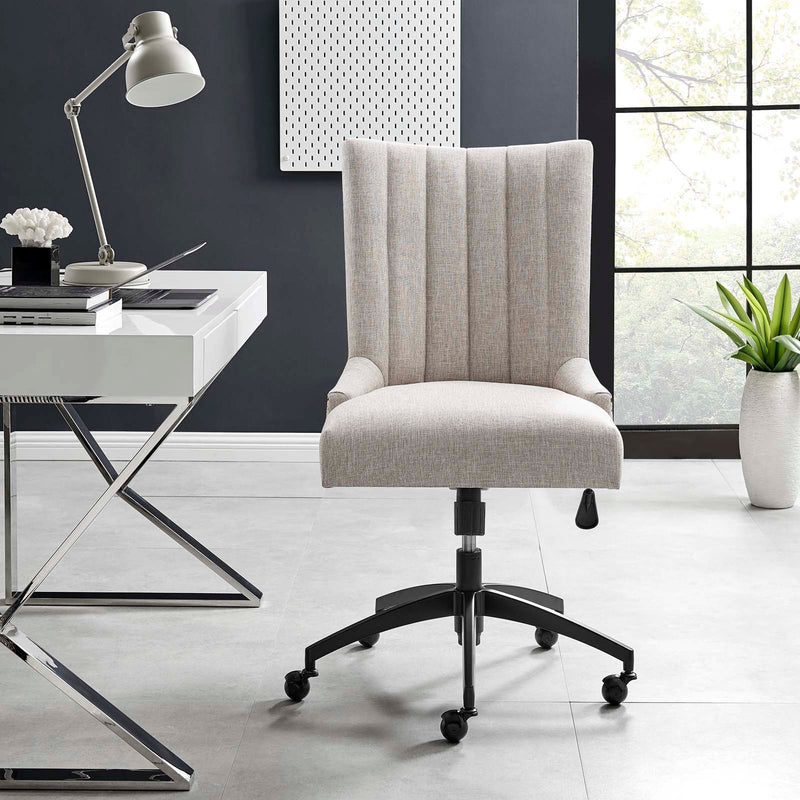 Pedro Channel Tufted Fabric Office Chair