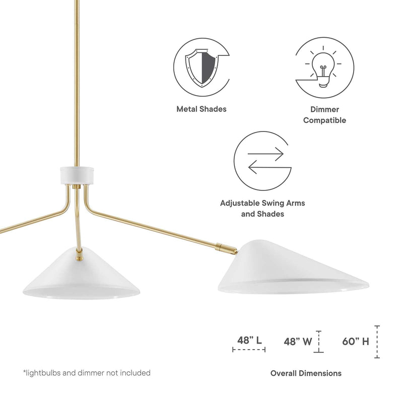 Bryce 3-Light 14" Arm Pendant