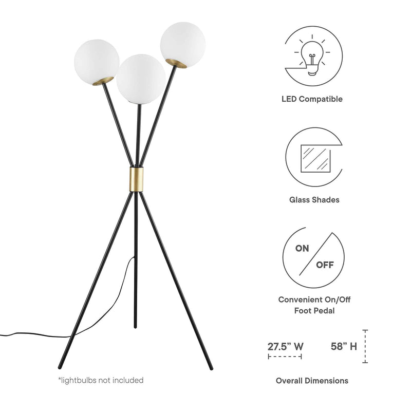 Castiel 3-Light Floor Lamp
