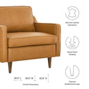 Lillie Genuine Leather Armchair