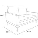 The Corso Modern Loveseat by Clayson Design