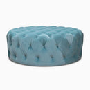 The Elowen Velvet Tufted Ottoman by Clayson Design