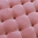 The Elowen Velvet Tufted Ottoman by Clayson Design