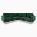 The Orson Velvet Mid-Mod Sectional by Clayson Design