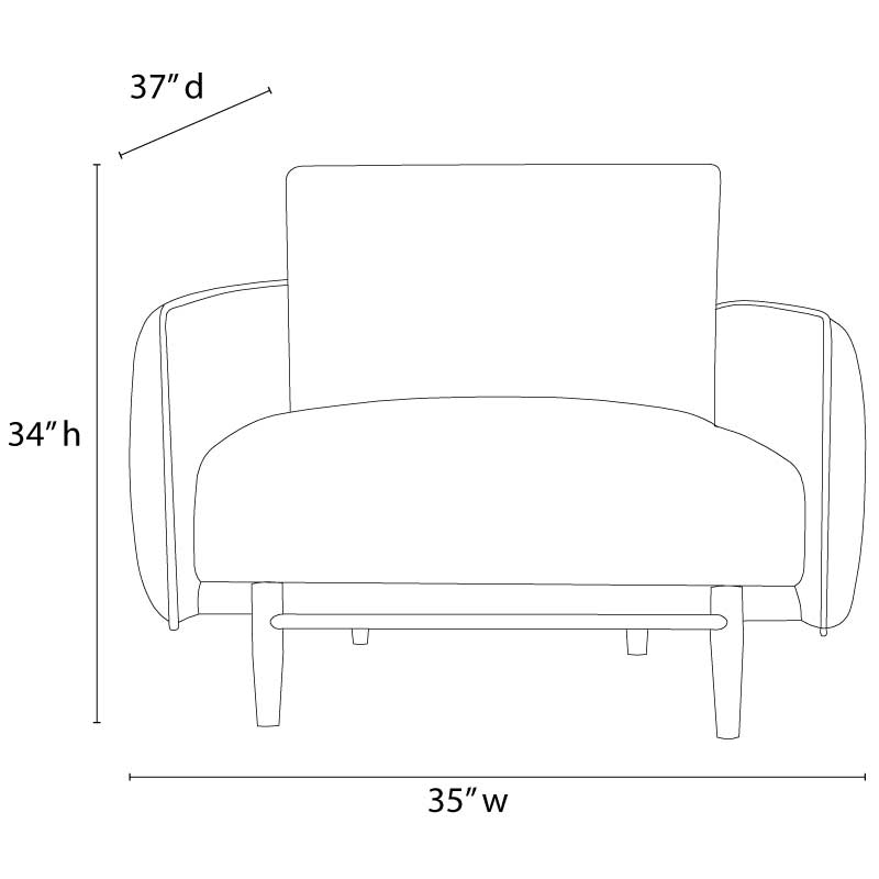 The Waverly Waterfall Accent Chair by Clayson Design