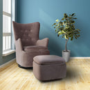The Sutton Velvet Swivel Glider Chair by Clayson Design