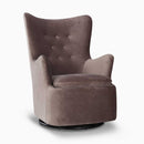 The Sutton Velvet Swivel Glider Chair by Clayson Design