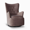 The Sutton Velvet Swivel Glider Chair by Clayson Design