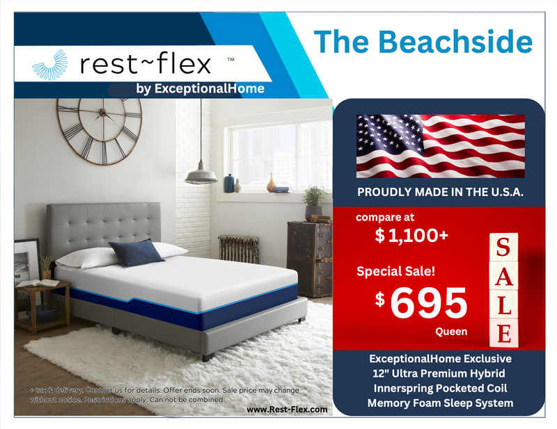 The Beachside by ExceptionalHome 12" Premium Hybrid Mattress
