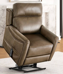 The Pembroke Brown Power Lift Recliner by TRACTURE Motion