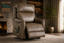 The Pembroke Brown Power Lift Recliner by TRACTURE Motion