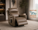 The Pembroke Brown Power Lift Recliner by TRACTURE Motion