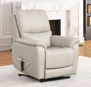 The Ellington Light Gray Power Lift Recliner by TRACTURE Motion