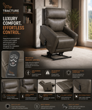 The Hawthorne Gray Power Lift Recliner by TRACTURE Motion