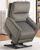 The Mercer Gray Power Lift Recliner by TRACTURE Motion