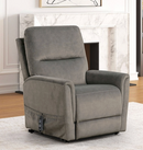 The Mercer Gray Power Lift Recliner by TRACTURE Motion