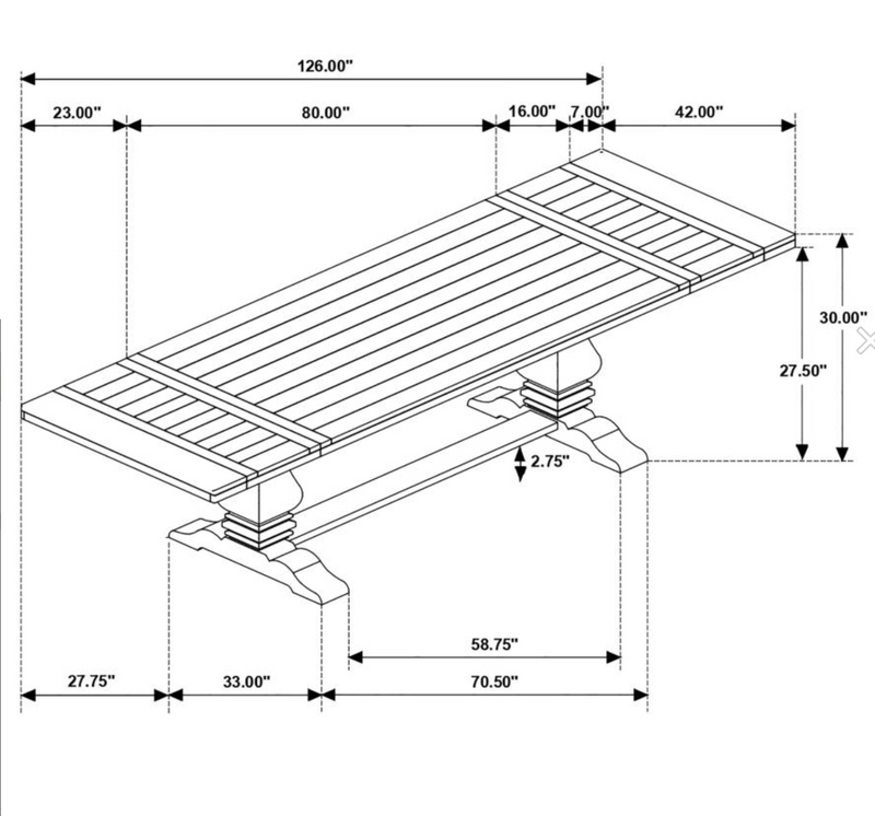 Relani Grand Estate Trestle Dining Table