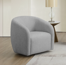 Designer Linen Like Premium Barrel Smooth Swivel Chair