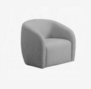 Designer Linen Like Premium Barrel Smooth Swivel Chair