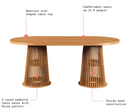 The Drake - Danish Design Compact Oval Wood Table