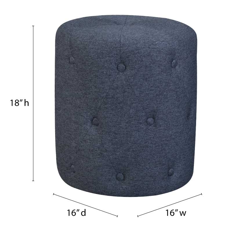 The Idris Tufted Accent Pouf by Clayson Design