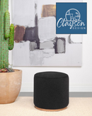 The Elowen Plush Round Ottoman by Clayson design