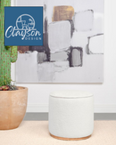 The Elowen Plush Round Ottoman by Clayson Design