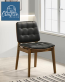 The Reid Vintage Walnut Dining Chair Set by Clayson Design
