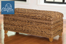 The Delara Woven Storage Bench by Clayson Design